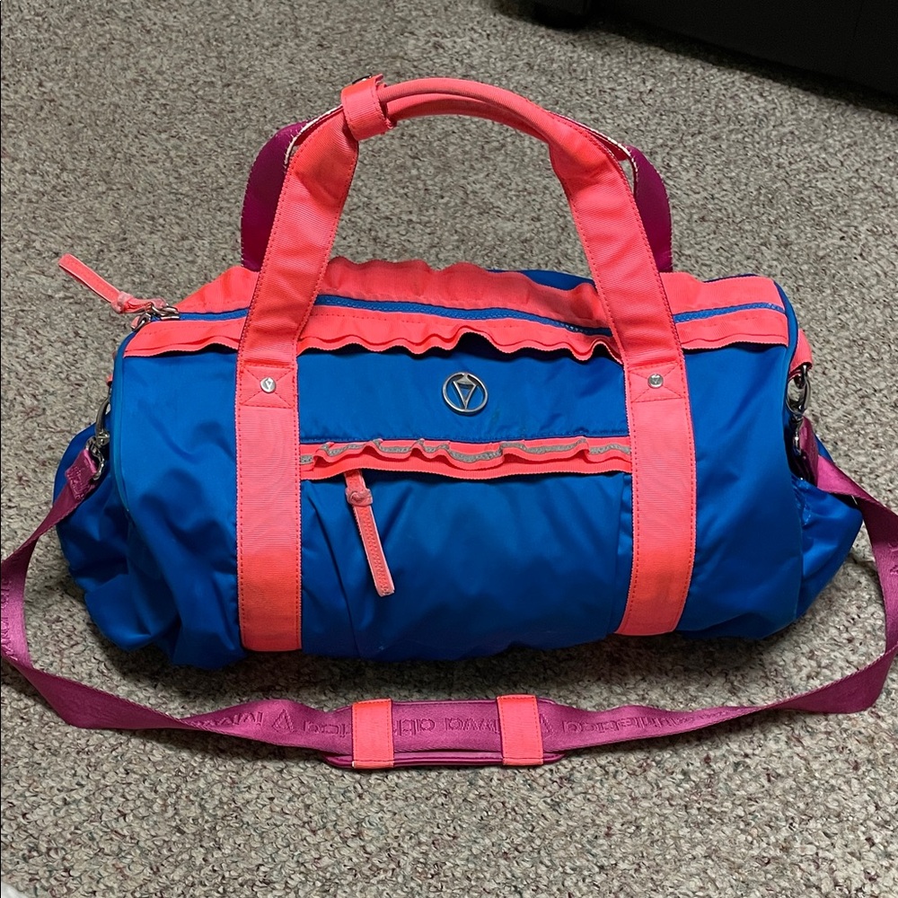 Lululemon Ivivva Vibrant Blue and Pink gym/tote Bag